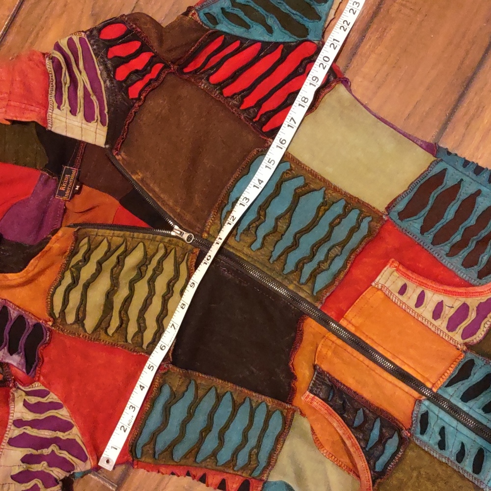 Rising International Multicolor Patchwork Jacket.… - image 7